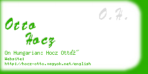 otto hocz business card